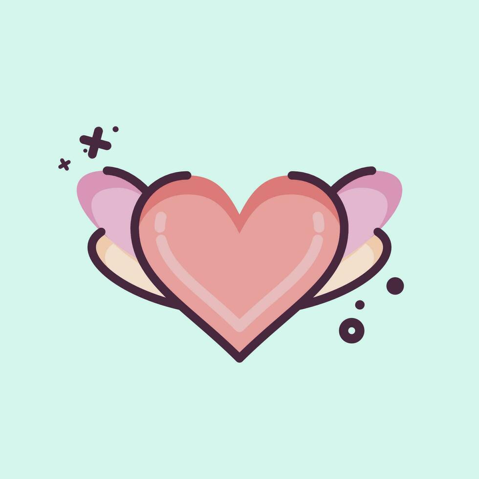 Icon Heart. related to Decoration symbol. MBE style. simple design editable. simple illustration vector