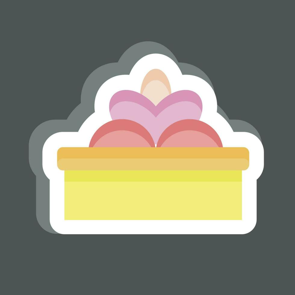 Sticker Gifts. related to Decoration symbol. simple design editable. simple illustration vector