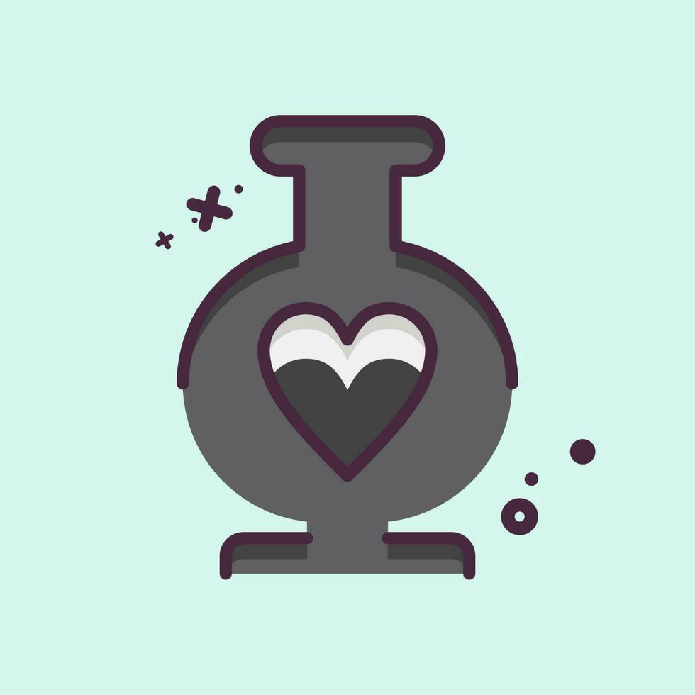 Icon Vase. related to Decoration symbol. MBE style. simple design editable. simple illustration vector