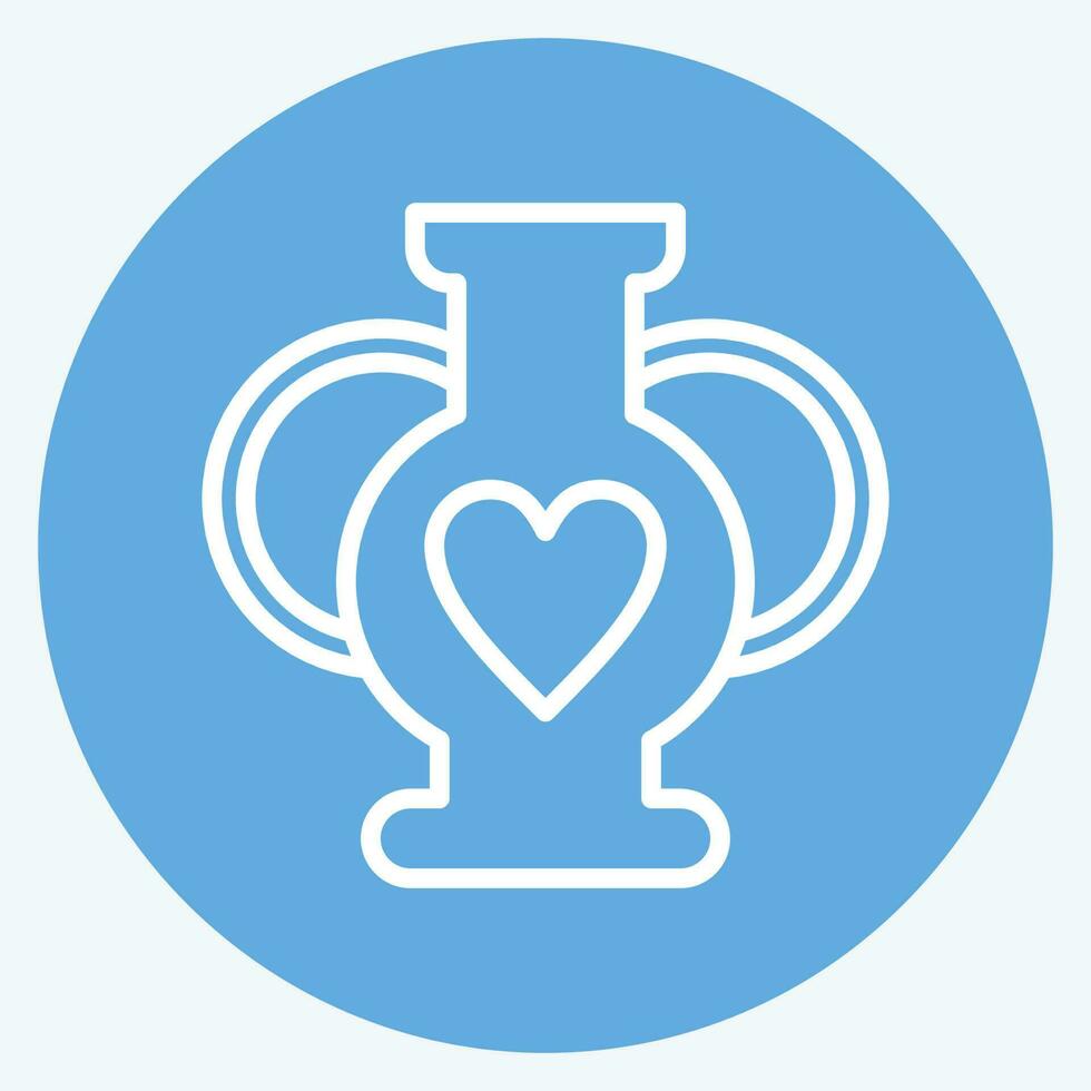 Icon Vase 2. related to Decoration symbol. blue eyes style. simple design editable. simple illustration vector