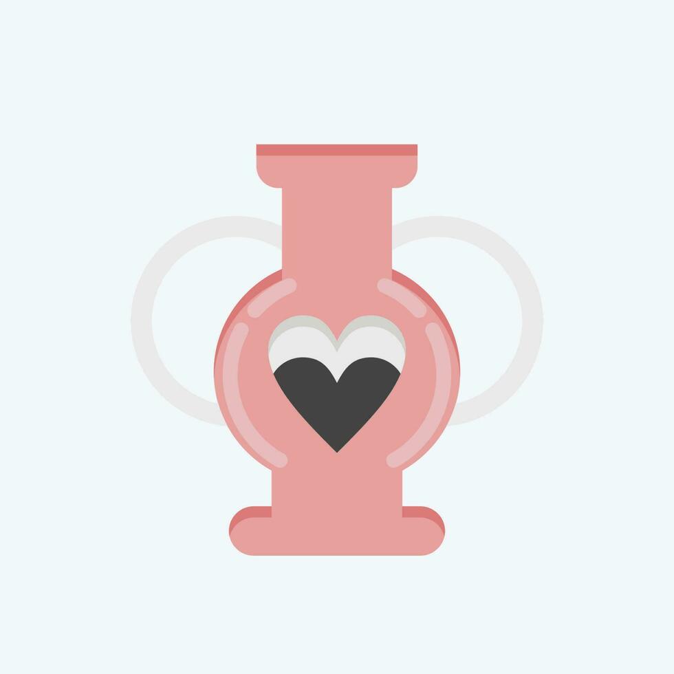 Icon Vase 2. related to Decoration symbol. flat style. simple design editable. simple illustration vector