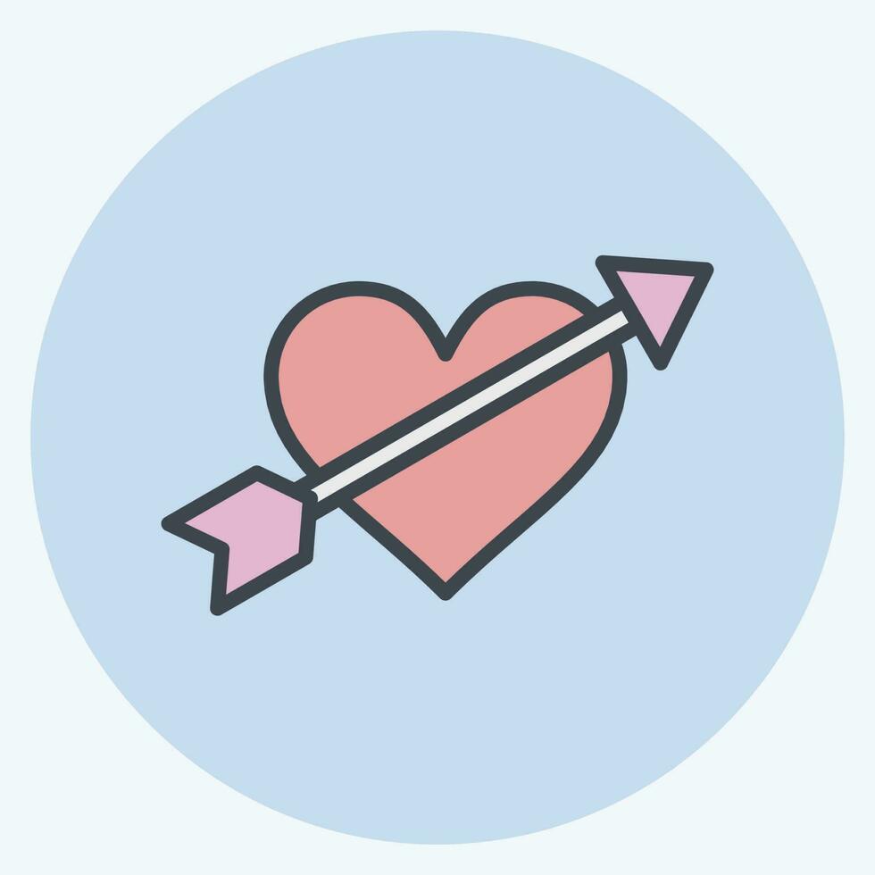 Icon Cupid. related to Decoration symbol. color mate style. simple design editable. simple illustration vector