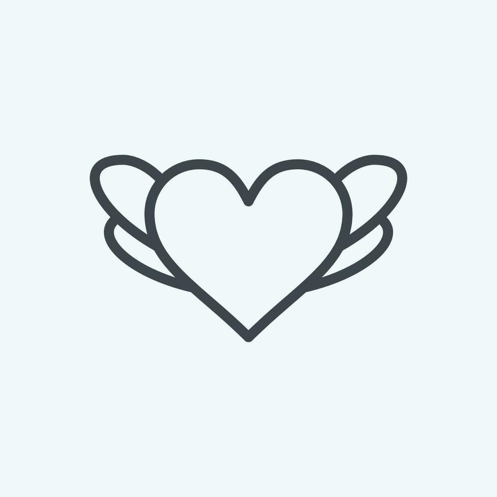 Icon Heart. related to Decoration symbol. line style. simple design editable. simple illustration vector