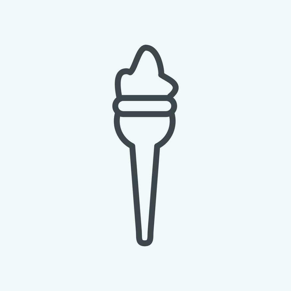 Icon Torch. related to Decoration symbol. line style. simple design editable. simple illustration vector