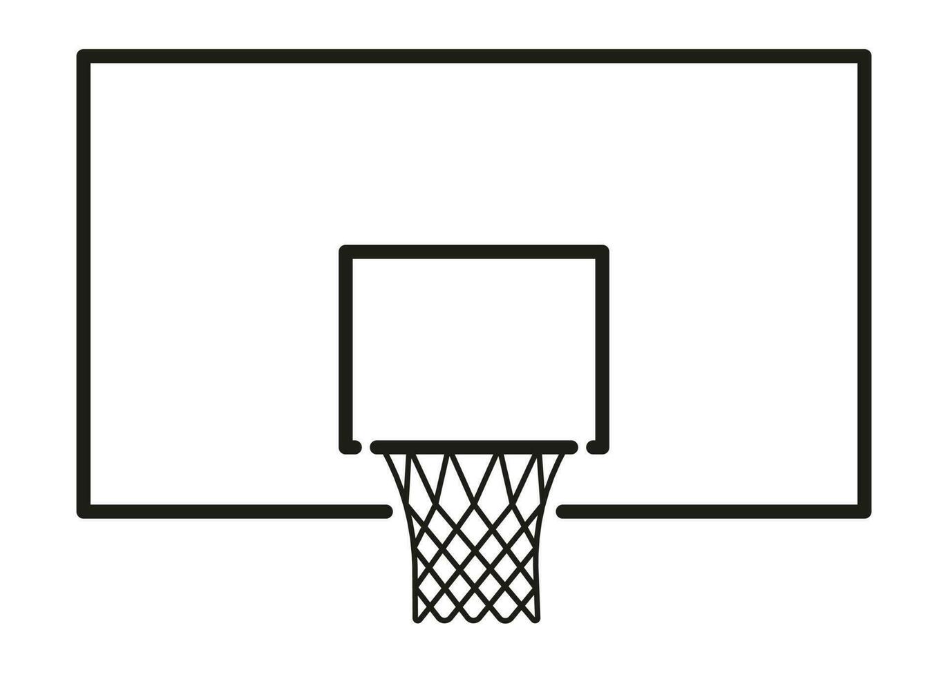 Basketball hoop with net icon. Sport game with goal. Basketball ring