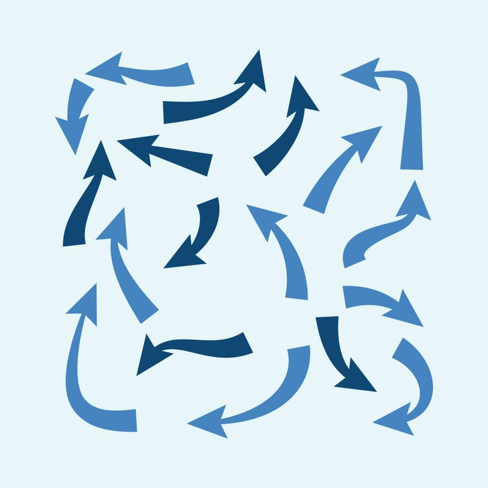 arrow collection vector in blue 23261949 Vector Art at Vecteezy