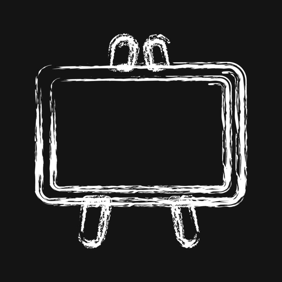 Icon black board. School and education elements. Icons in chalk style. Good for prints, posters, logo, advertisement, infographics, etc. vector