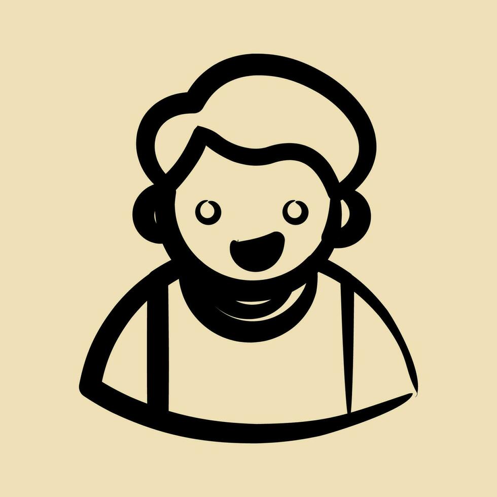 Icon school boy. School and education elements. Icons in hand drawn style. Good for prints, posters, logo, advertisement, infographics, etc. vector