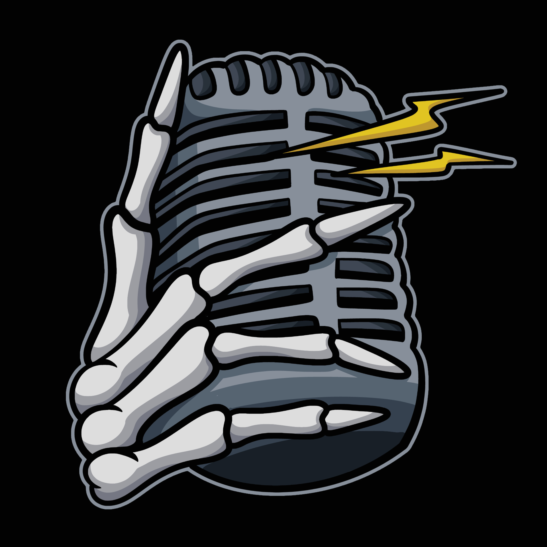 Skull Hand Microphone 23262144 Vector Art at Vecteezy