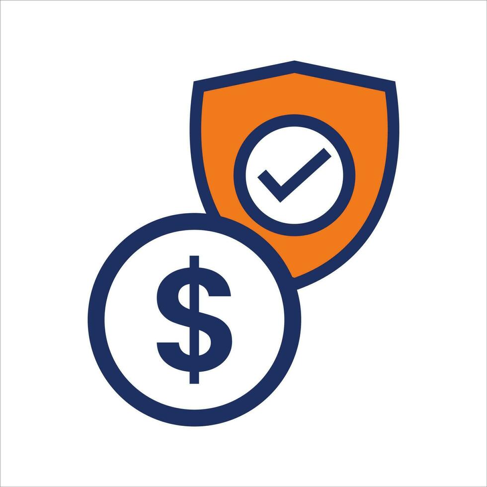 money saving insurance plan icon vector