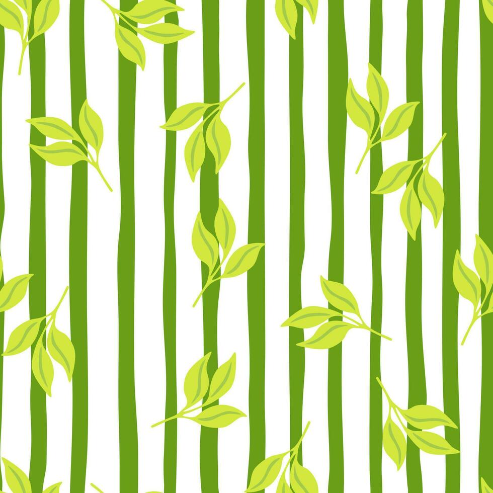 sencillo hojas sin costura modelo. decorativo bosque hoja interminable fondo de pantalla. orgánico antecedentes. vector