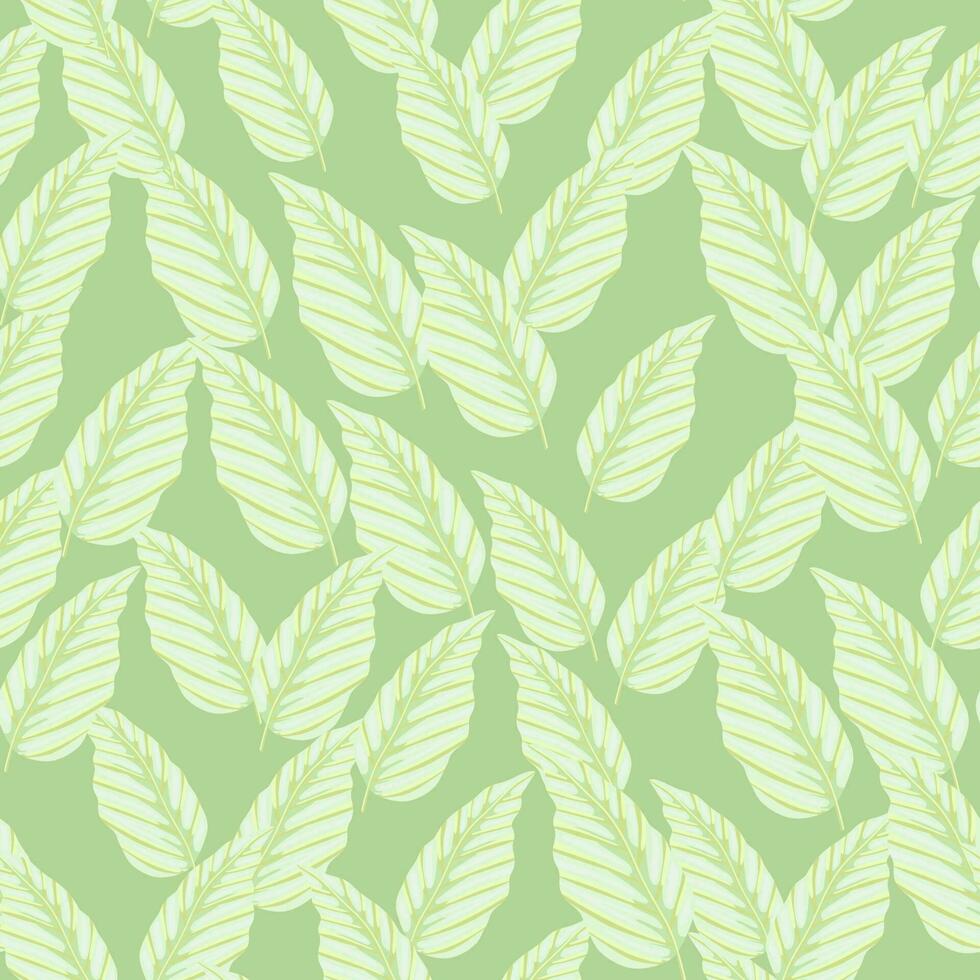 decorativo tropical palma hojas sin costura modelo. selva hoja fondo de pantalla. exótico botánico textura. vector