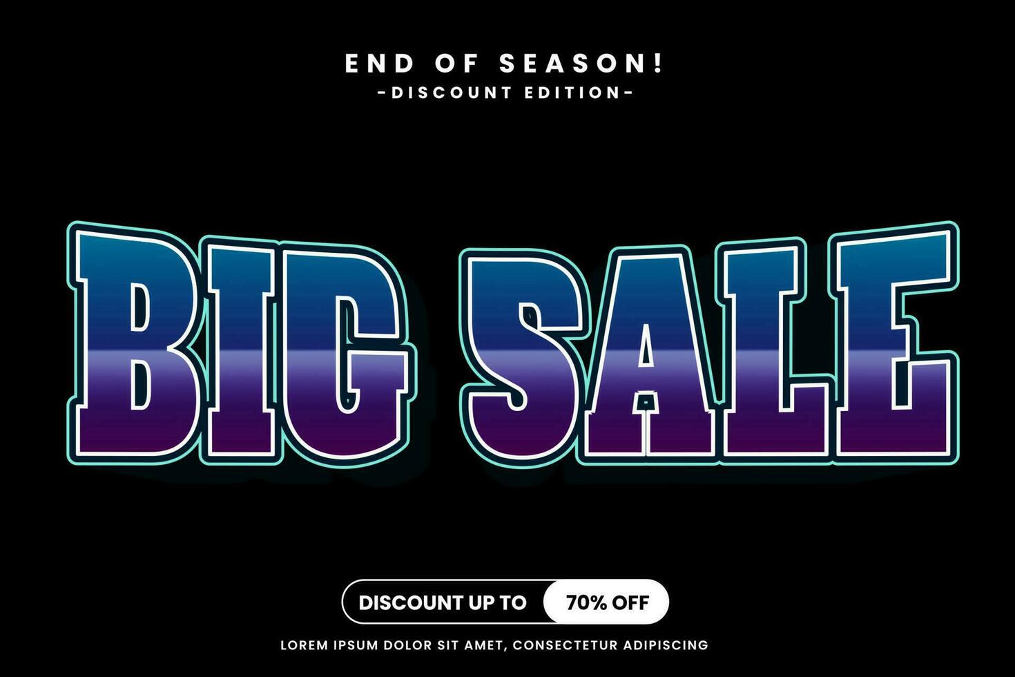 Super Big Sale big promo text effect vector