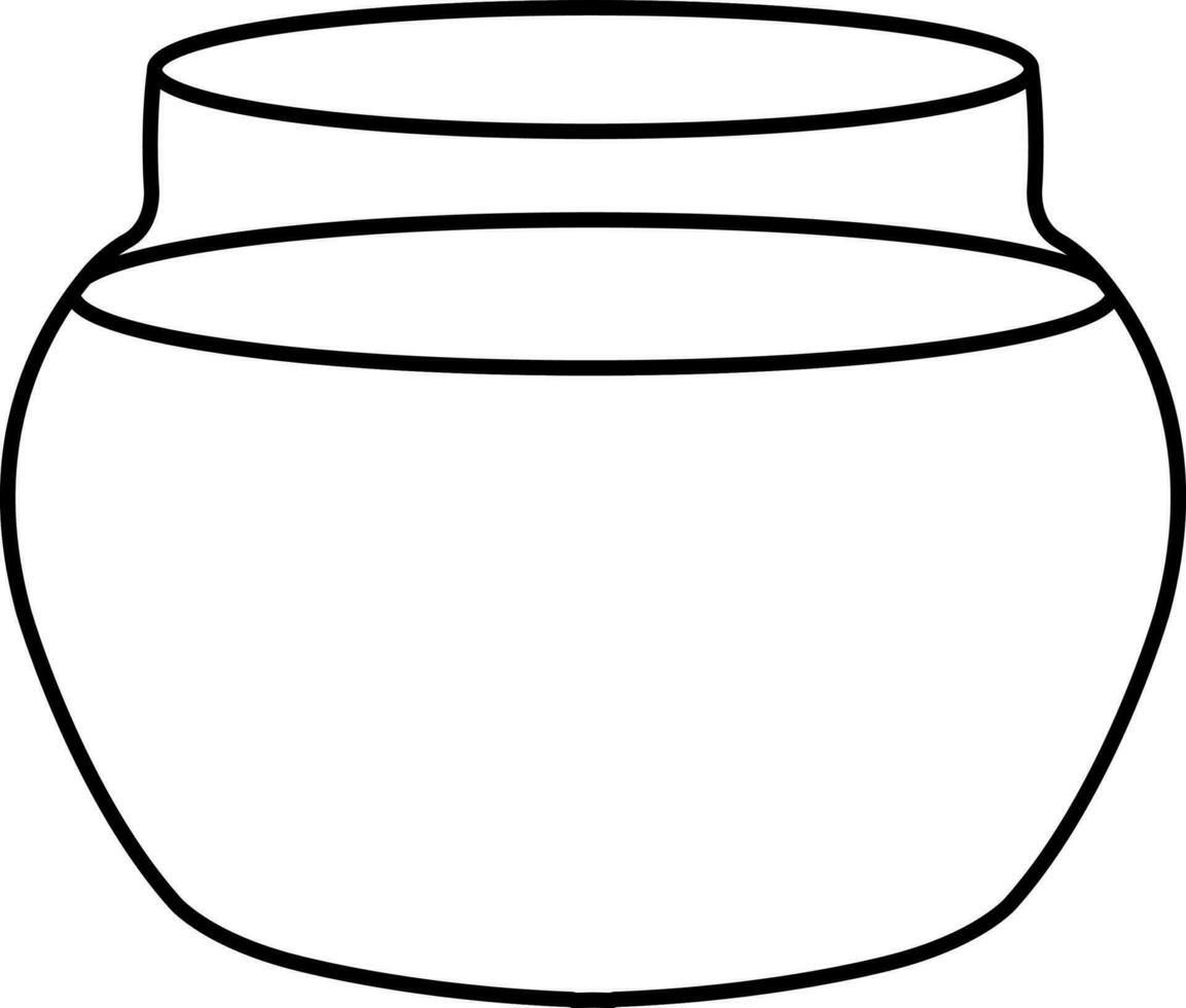 vector illustration of glass jar, liquid jar, full jar, doodle and sketch