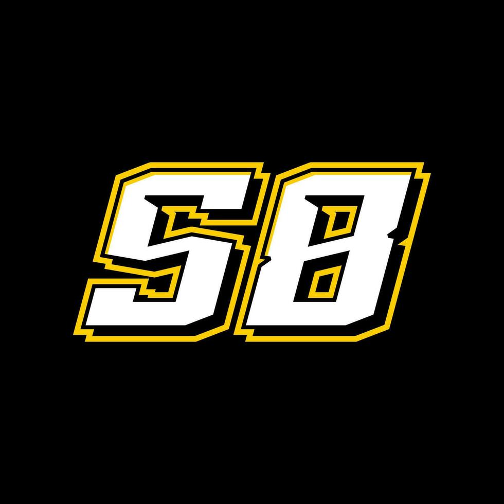 Vector Sport Racing Number Template