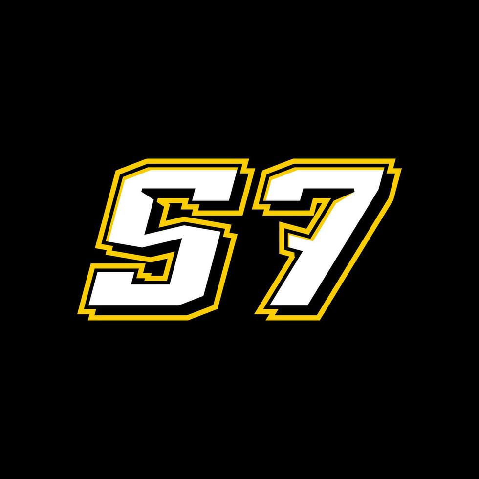 Vector Sport Racing Number Template
