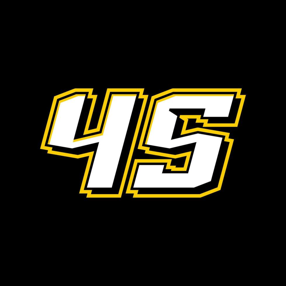 Vector Sport Racing Number Template