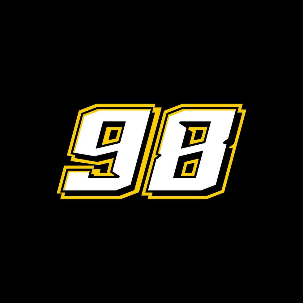 Vector Sport Racing Number Template