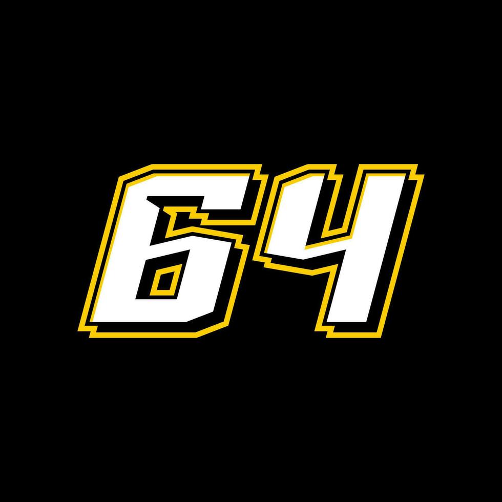 Vector Sport Racing Number Template