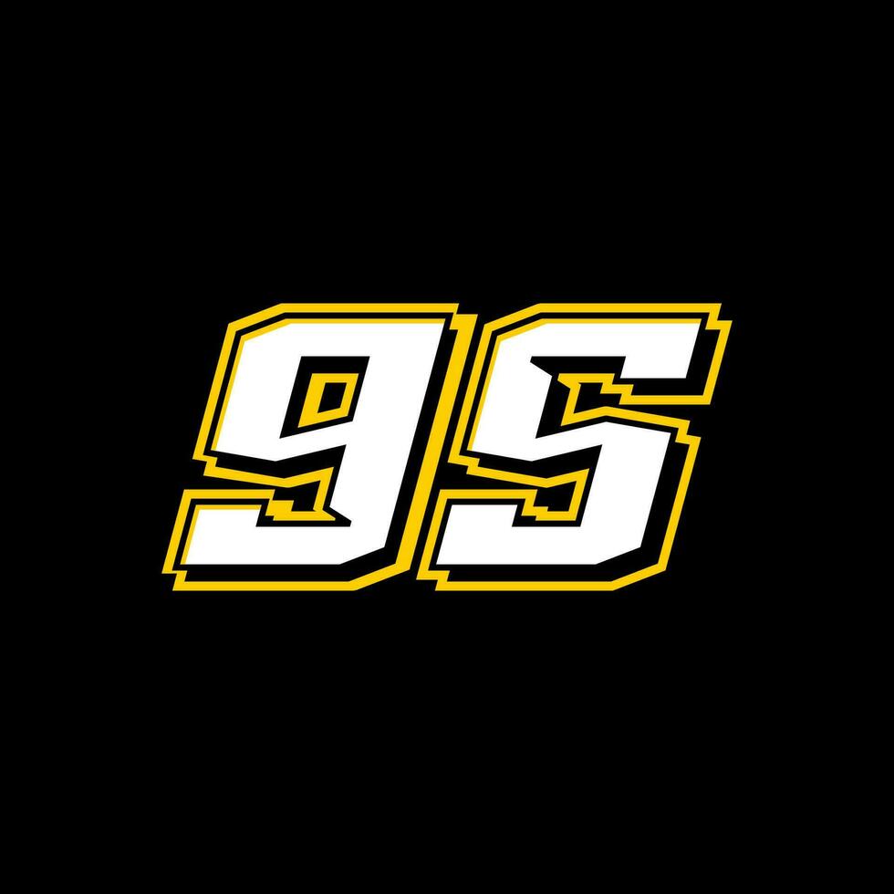 Vector Sport Racing Number Template