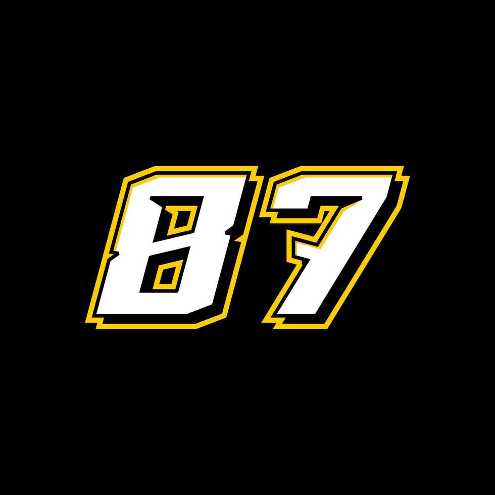 Vector Sport Racing Number Template