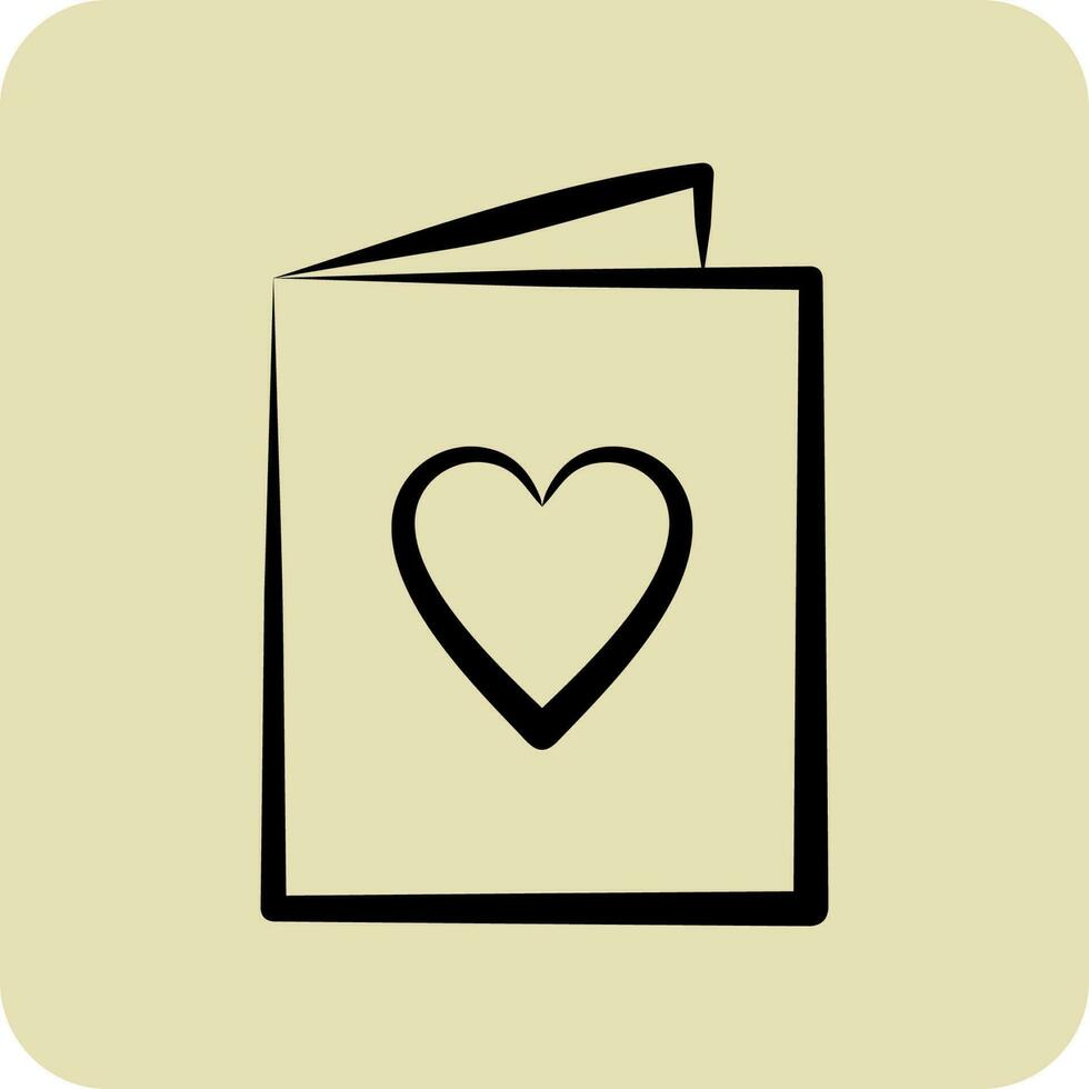 Icon Wedding Invitation. related to Decoration symbol. hand drawn style. simple design editable. simple illustration vector
