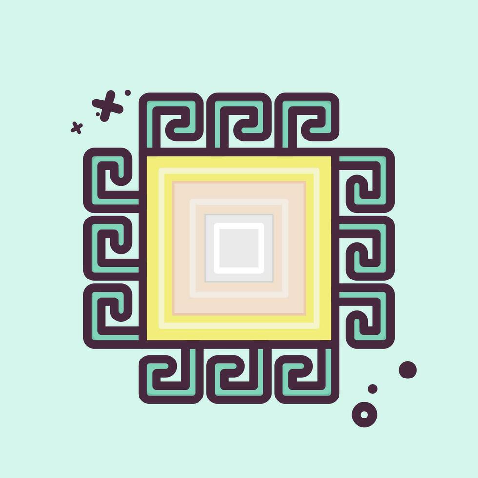 Icon Pattern. related to Decoration symbol. MBE style. simple design editable. simple illustration vector