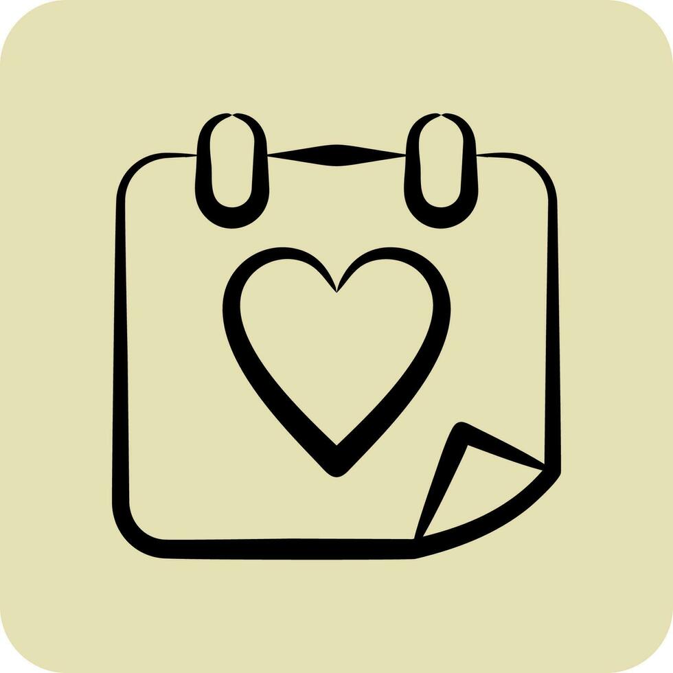 Icon Wedding Day. related to Decoration symbol. hand drawn style. simple design editable. simple illustration vector