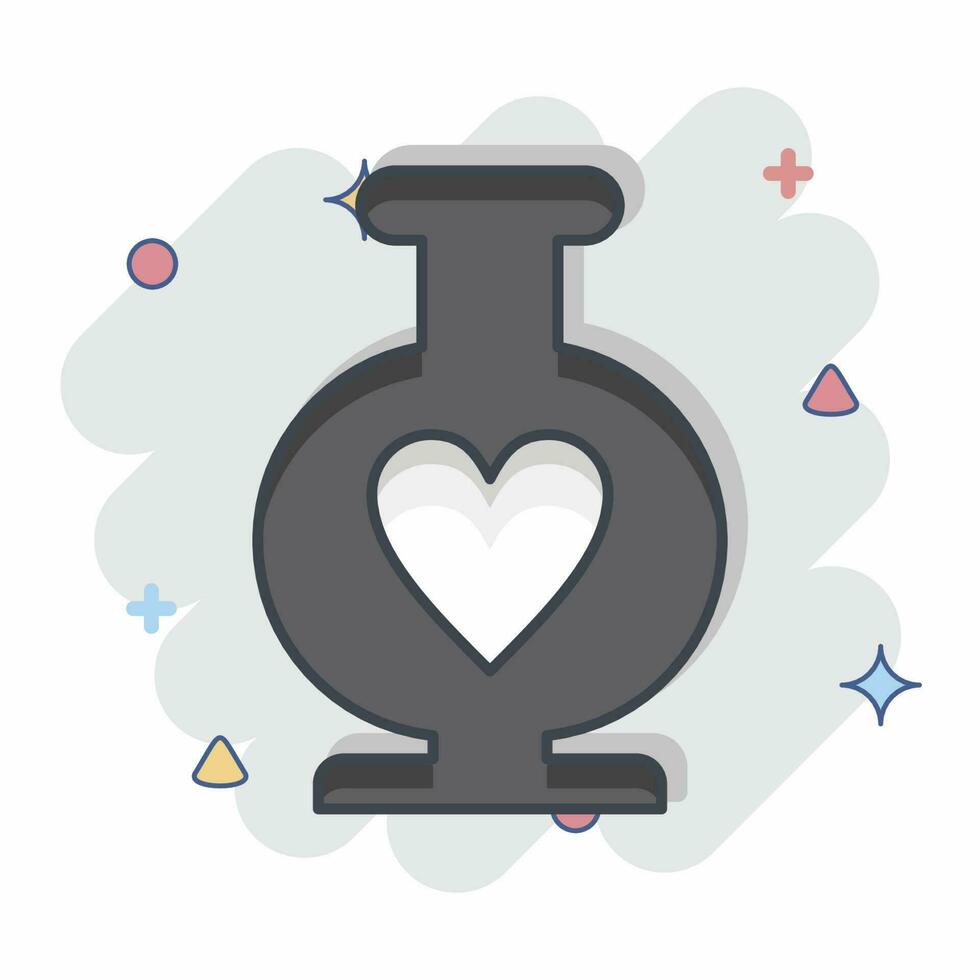Icon Vase. related to Decoration symbol. comic style. simple design editable. simple illustration vector