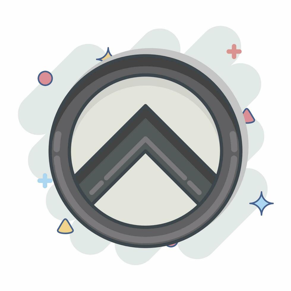 Icon Shield. related to Decoration symbol. comic style. simple design editable. simple illustration vector