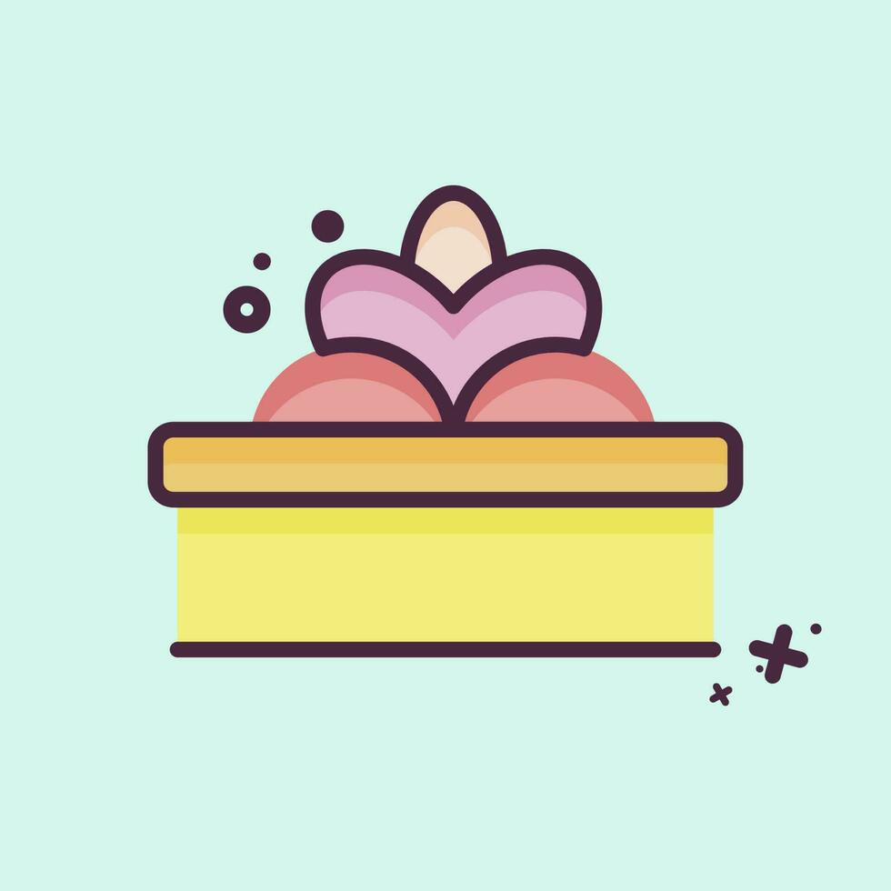 Icon Gifts. related to Decoration symbol. MBE style. simple design editable. simple illustration vector