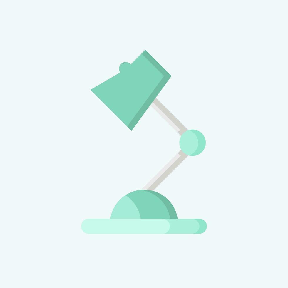 Icon Desk Lamp. related to Decoration symbol. flat style. simple design editable. simple illustration vector