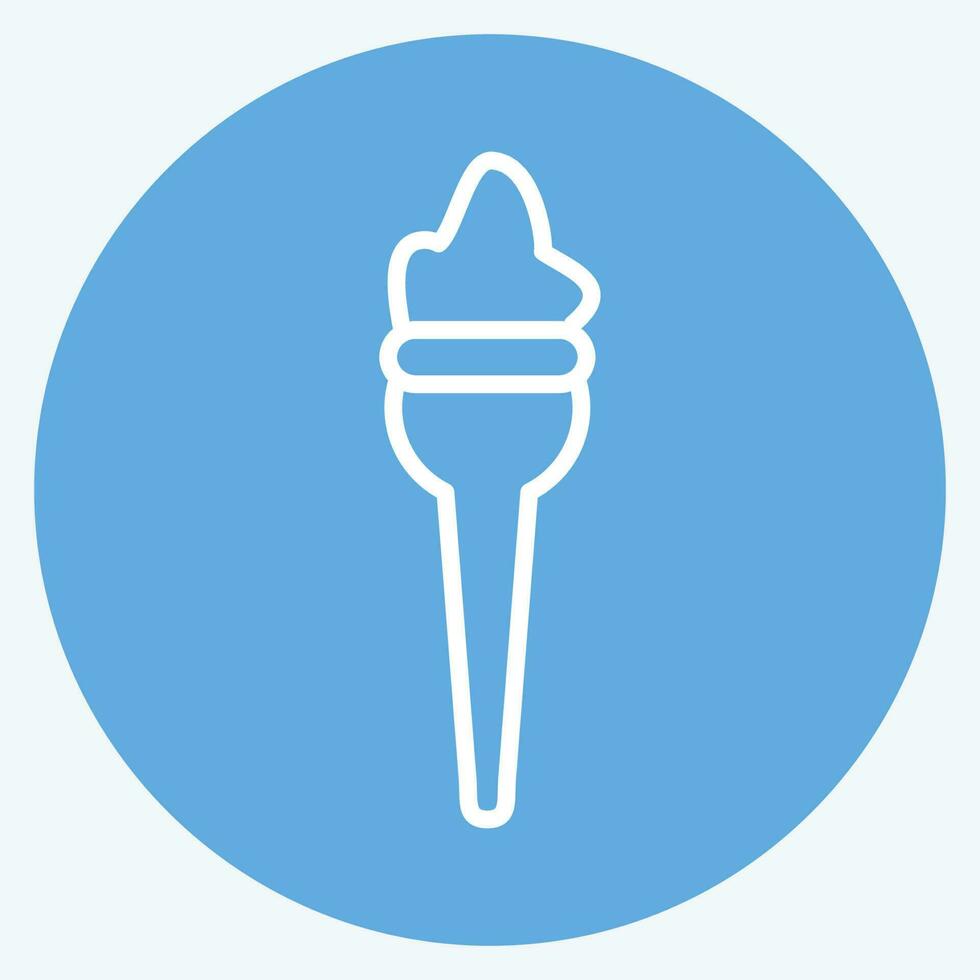 Icon Torch. related to Decoration symbol. blue eyes style. simple design editable. simple illustration vector