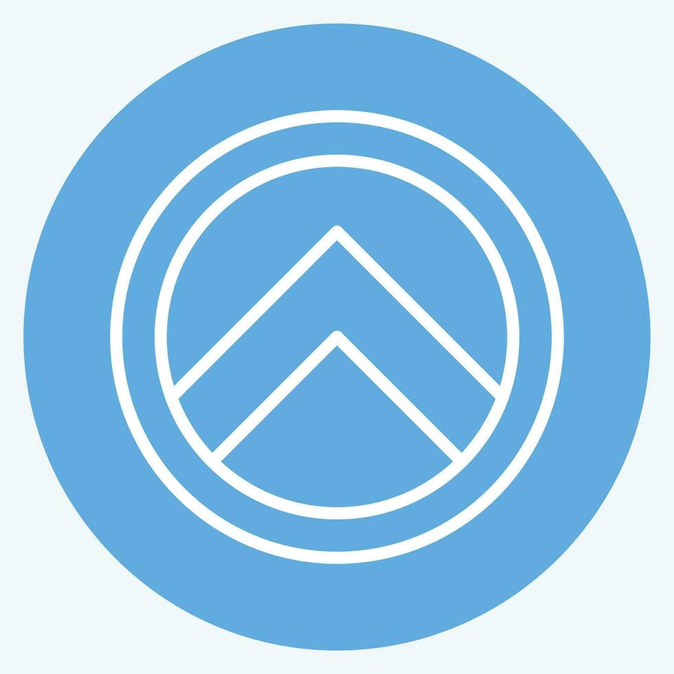 Icon Shield. related to Decoration symbol. blue eyes style. simple design editable. simple illustration vector