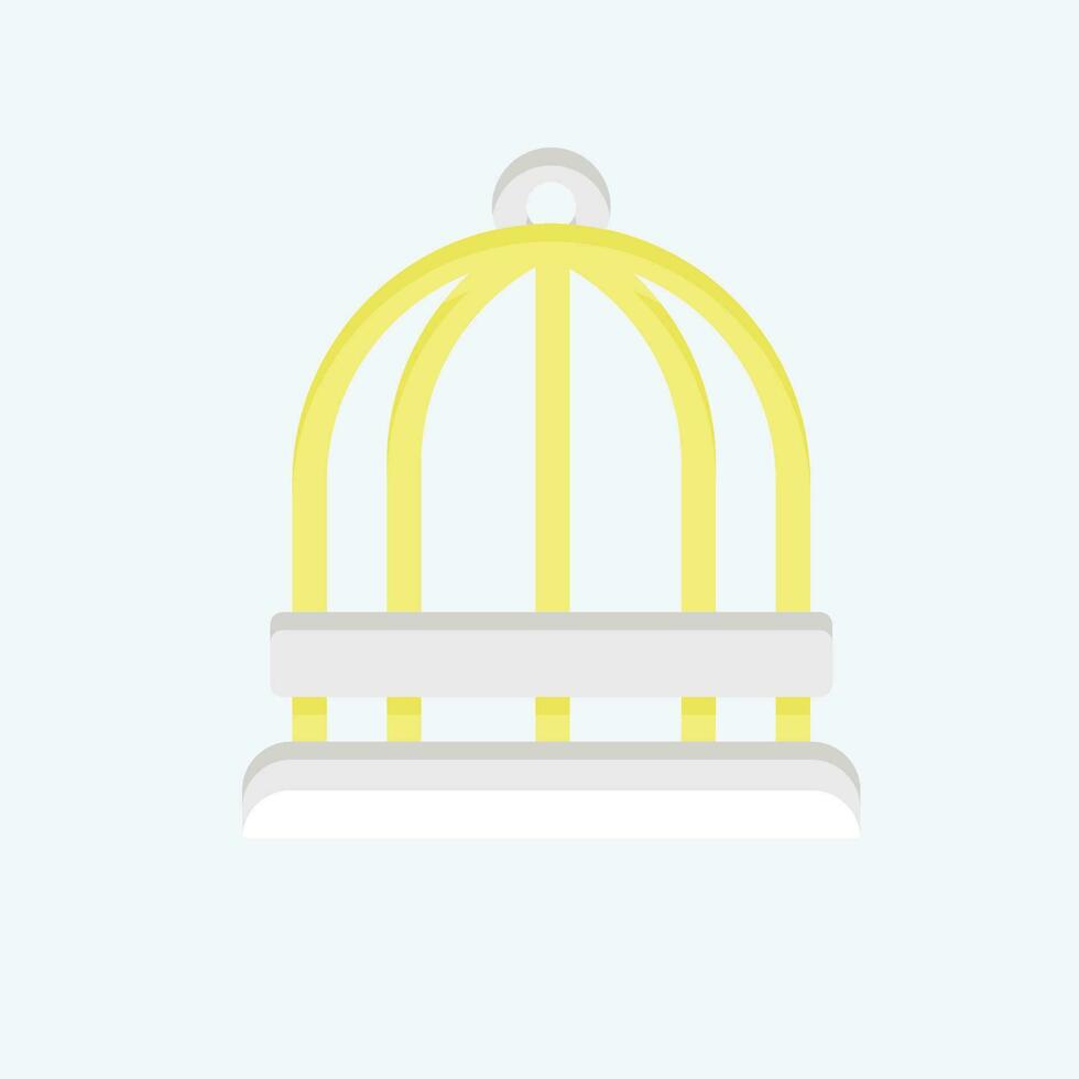 Icon Bird Cage. related to Decoration symbol. flat style. simple design editable. simple illustration vector