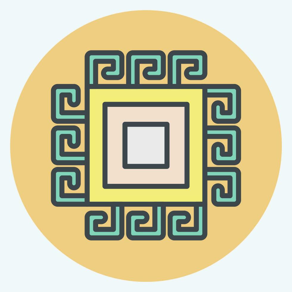 Icon Pattern. related to Decoration symbol. color mate style. simple design editable. simple illustration vector
