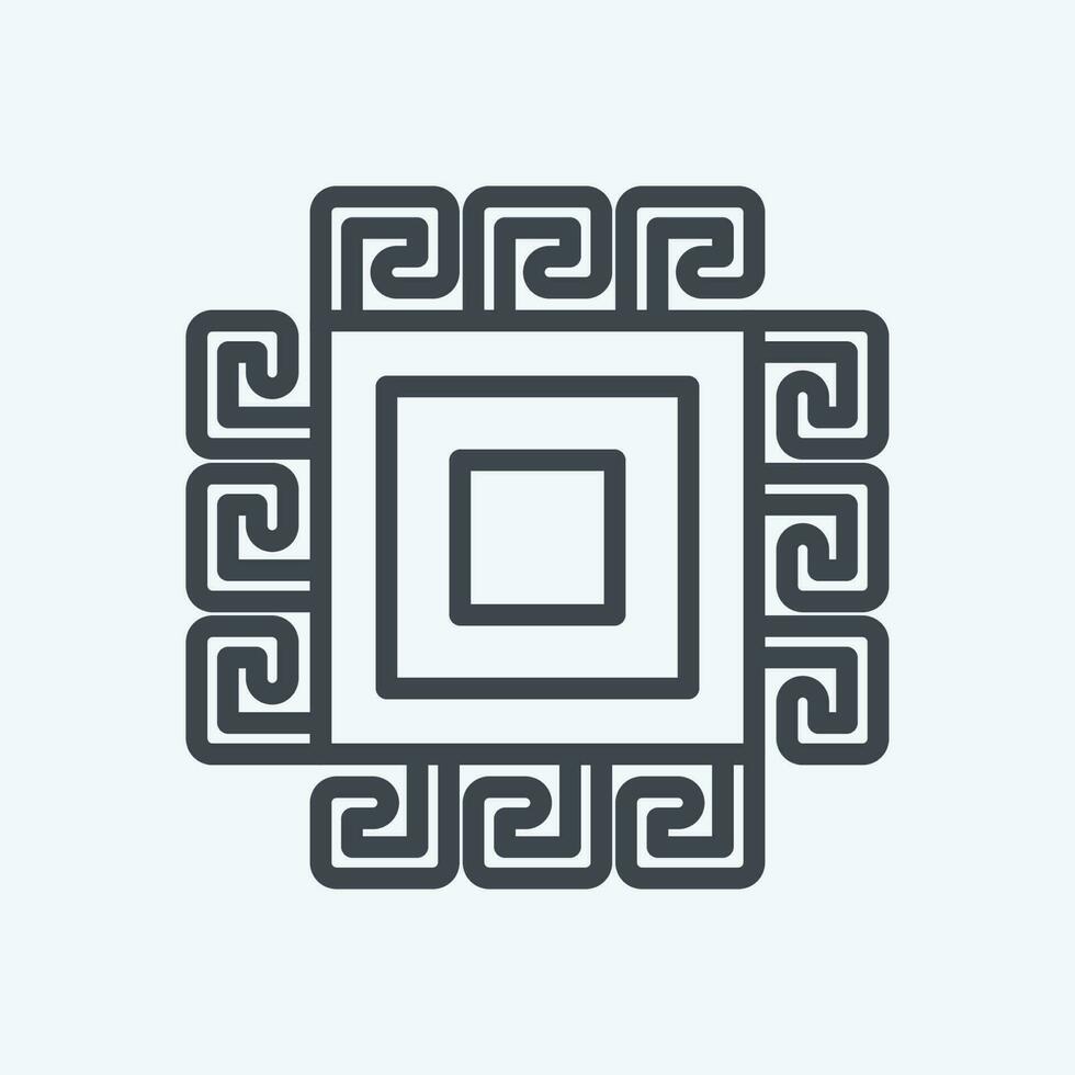 Icon Pattern. related to Decoration symbol. line style. simple design editable. simple illustration vector