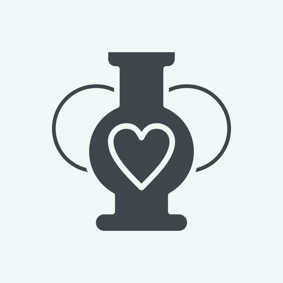 Icon Vase 2. related to Decoration symbol. glyph style. simple design editable. simple illustration vector