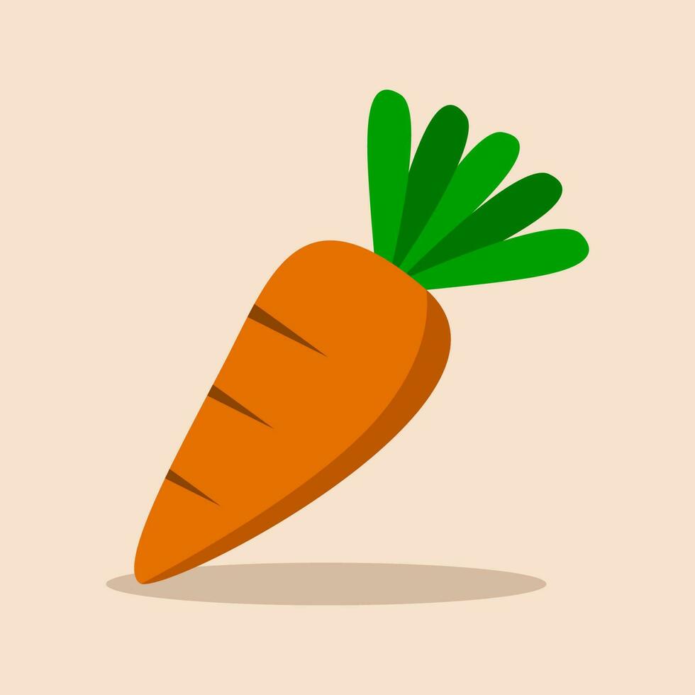 carrot illustration for logo and children's book. vector