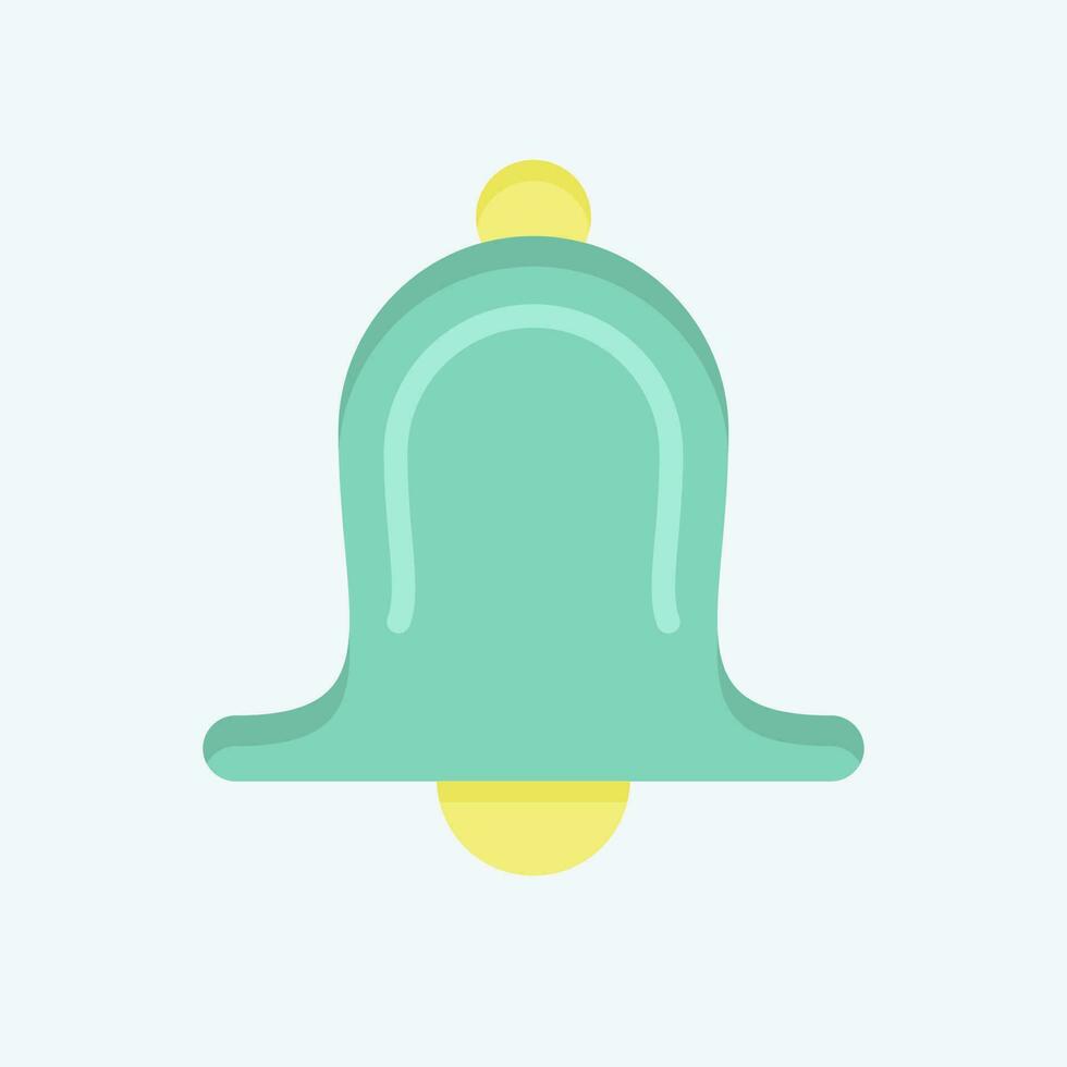 Icon Bell. related to Decoration symbol. flat style. simple design editable. simple illustration vector