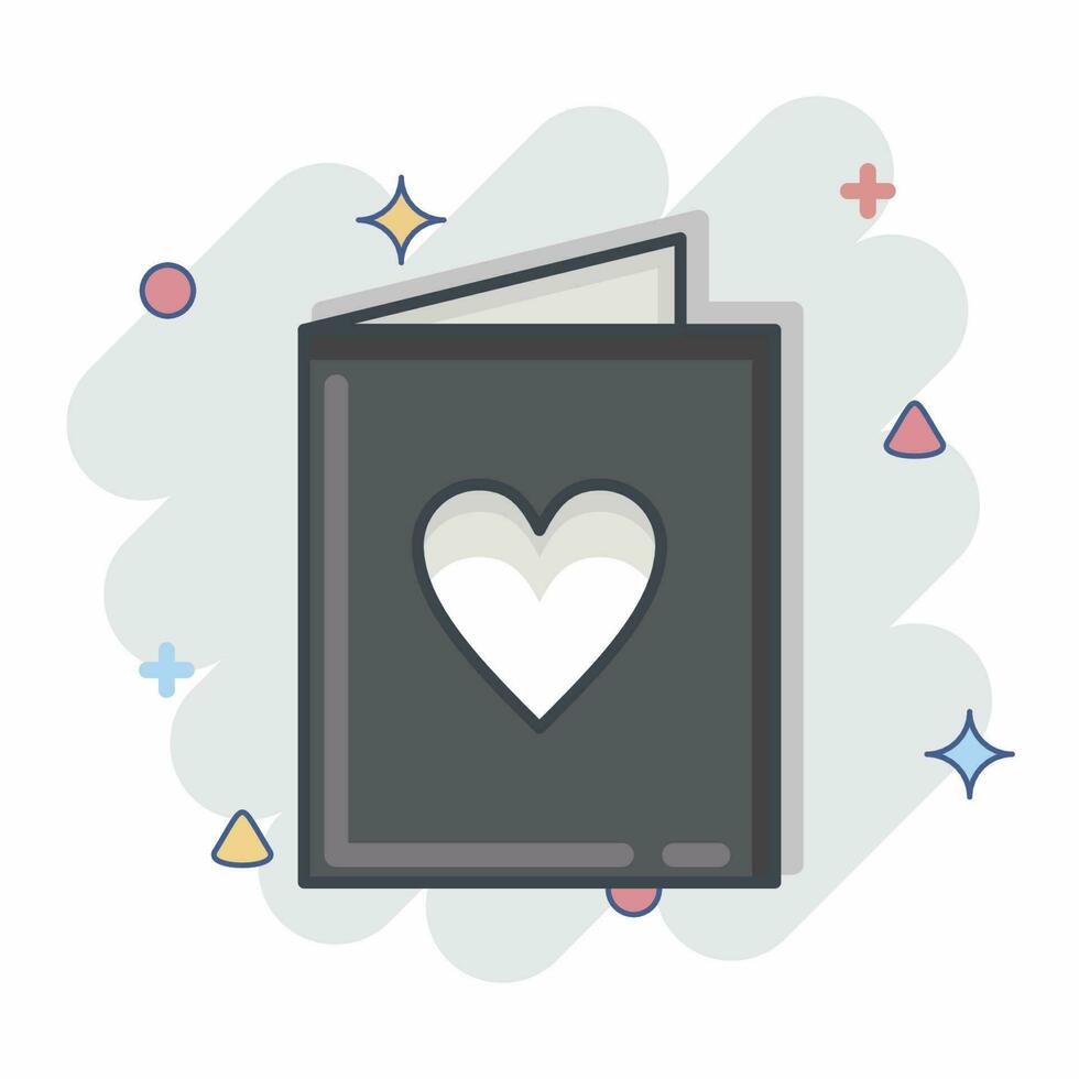 Icon Wedding Invitation. related to Decoration symbol. comic style. simple design editable. simple illustration vector