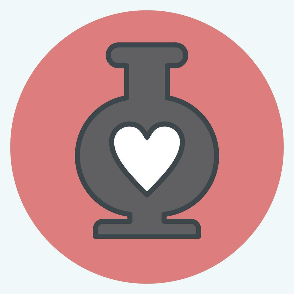 Icon Vase. related to Decoration symbol. color mate style. simple design editable. simple illustration vector