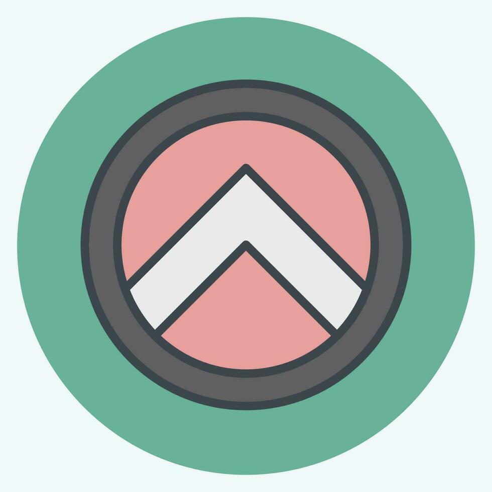 Icon Shield. related to Decoration symbol. color mate style. simple design editable. simple illustration vector