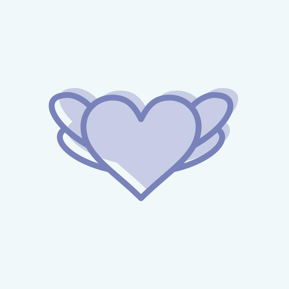 Icon Heart. related to Decoration symbol. two tone style. simple design editable. simple illustration vector