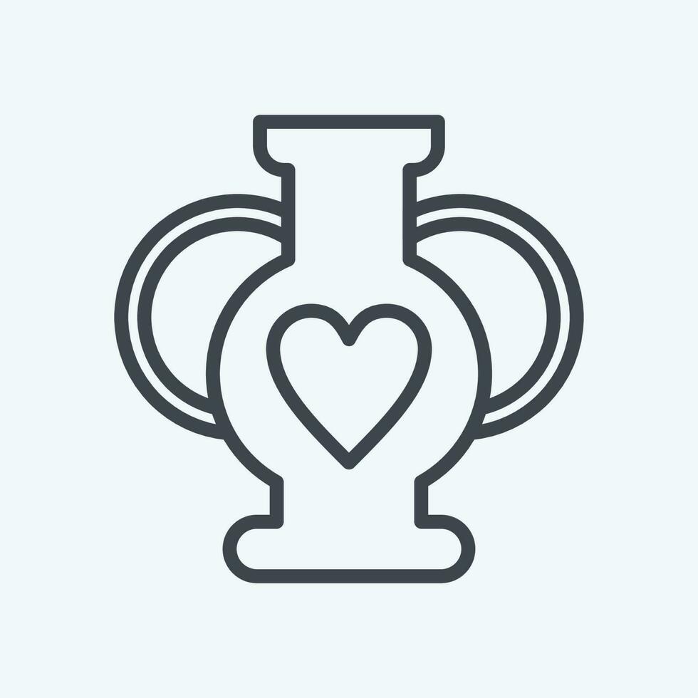 Icon Vase 2. related to Decoration symbol. line style. simple design editable. simple illustration vector
