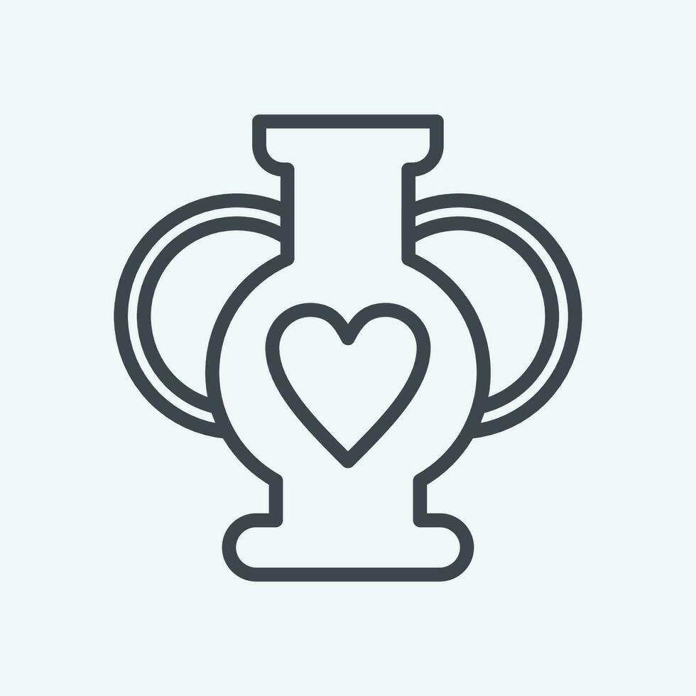 Icon Vase 2. related to Decoration symbol. line style. simple design editable. simple illustration vector