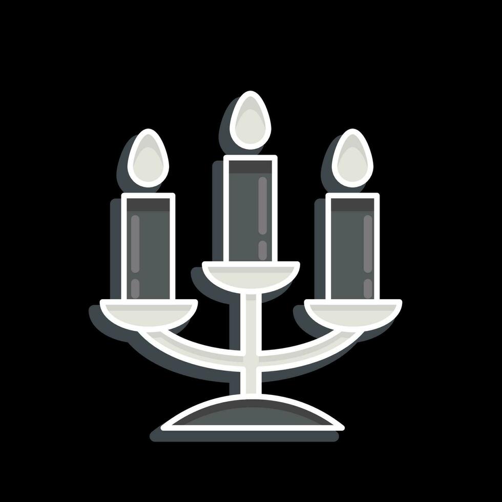 Icon Candelabra. related to Decoration symbol. glossy style. simple design editable. simple illustration vector