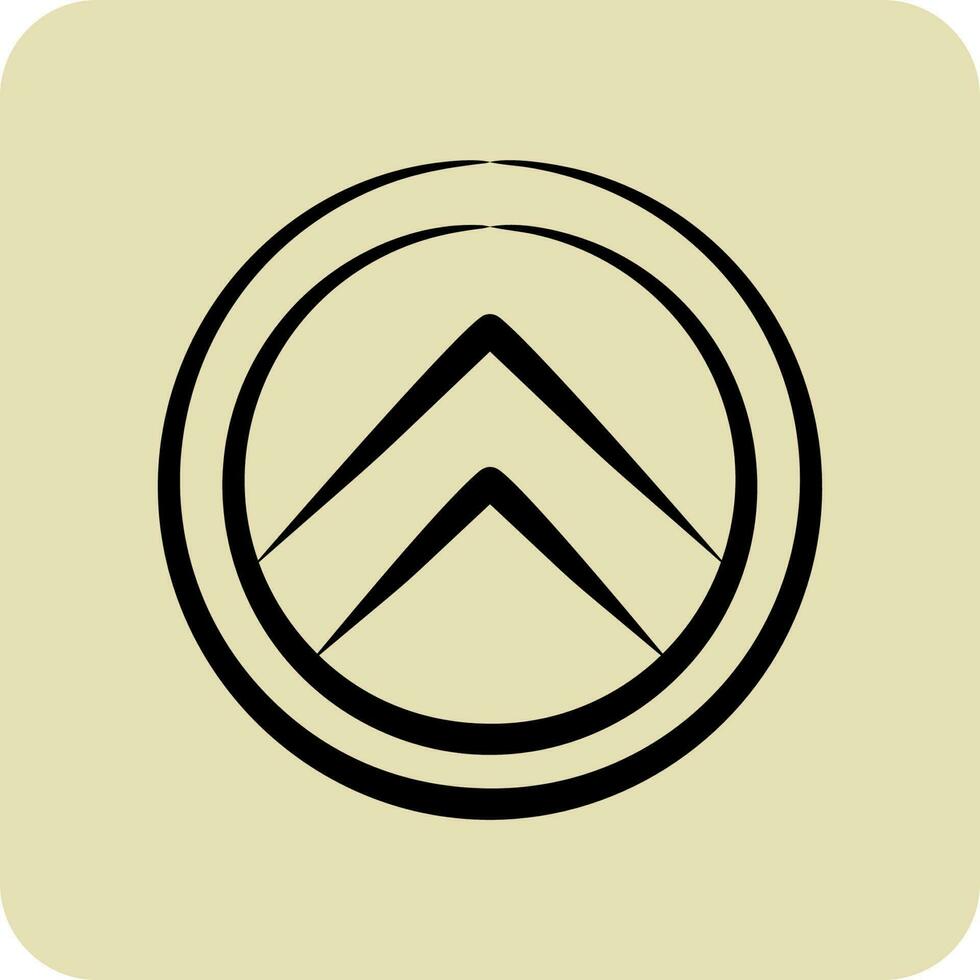 Icon Shield. related to Decoration symbol. hand drawn style. simple design editable. simple illustration vector