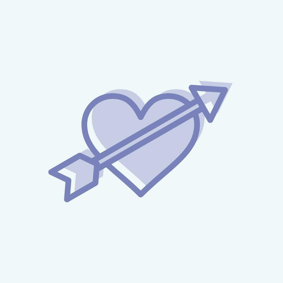 Icon Cupid. related to Decoration symbol. two tone style. simple design editable. simple illustration vector