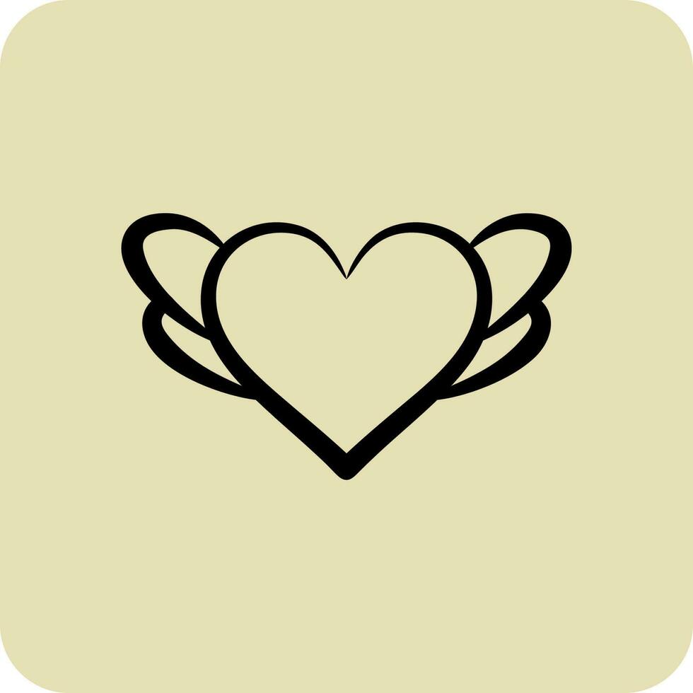 Icon Heart. related to Decoration symbol. hand drawn style. simple design editable. simple illustration vector